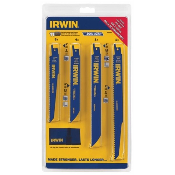 Irwin Industrial Tool 11 Piece Set Reciprocating Saw Blades With WeldTec 49354 IR309791